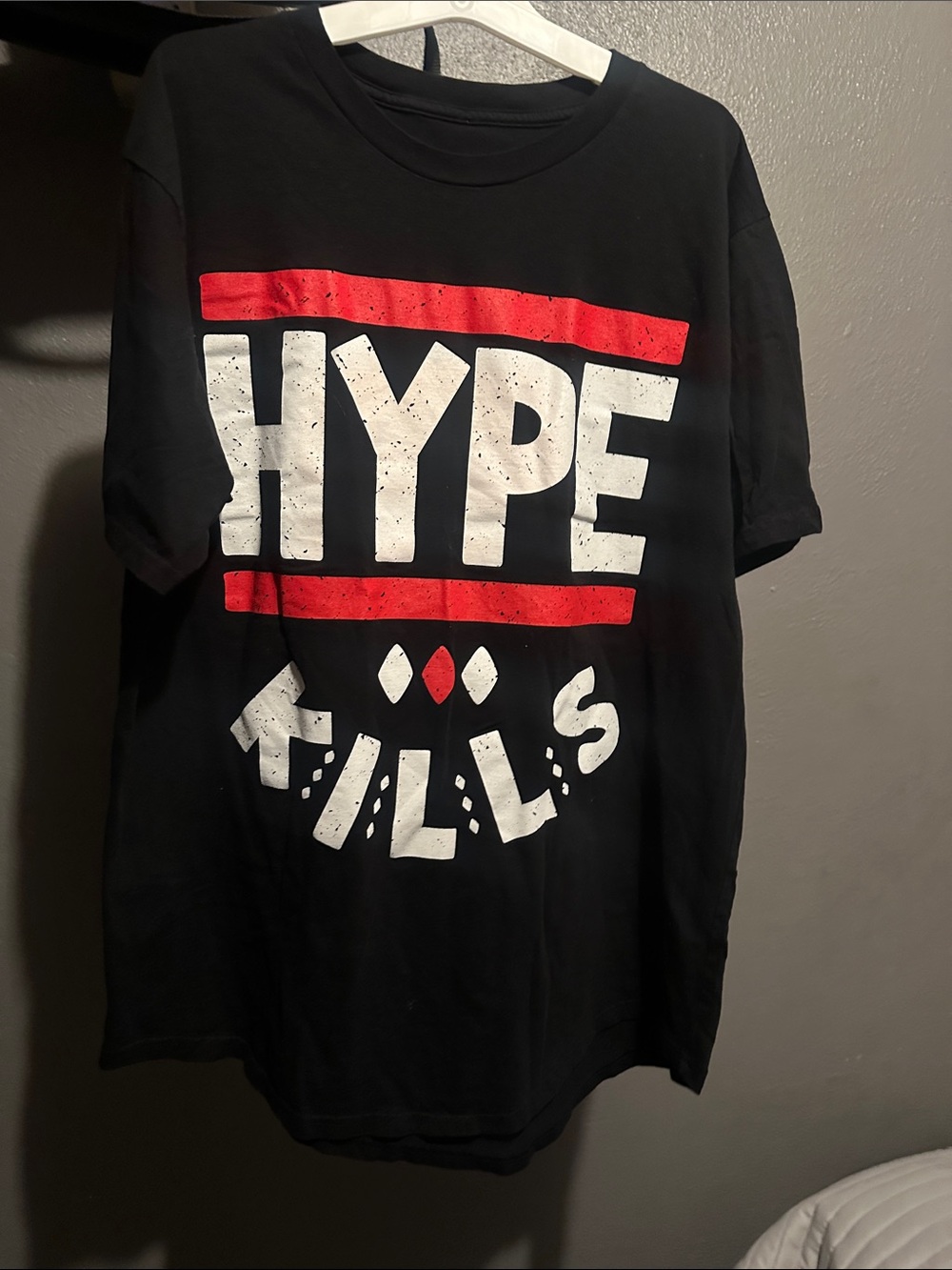 Hype Trills Kids Black Graphic Tee with Red & White Print